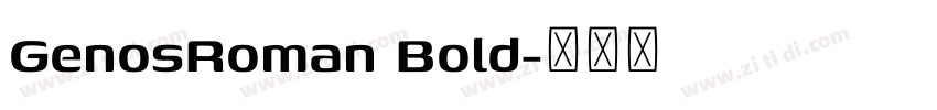 GenosRoman Bold字体转换